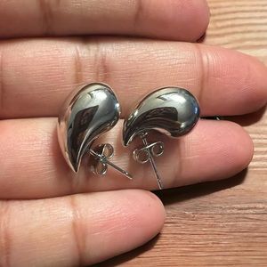 Small silver chunky earrings